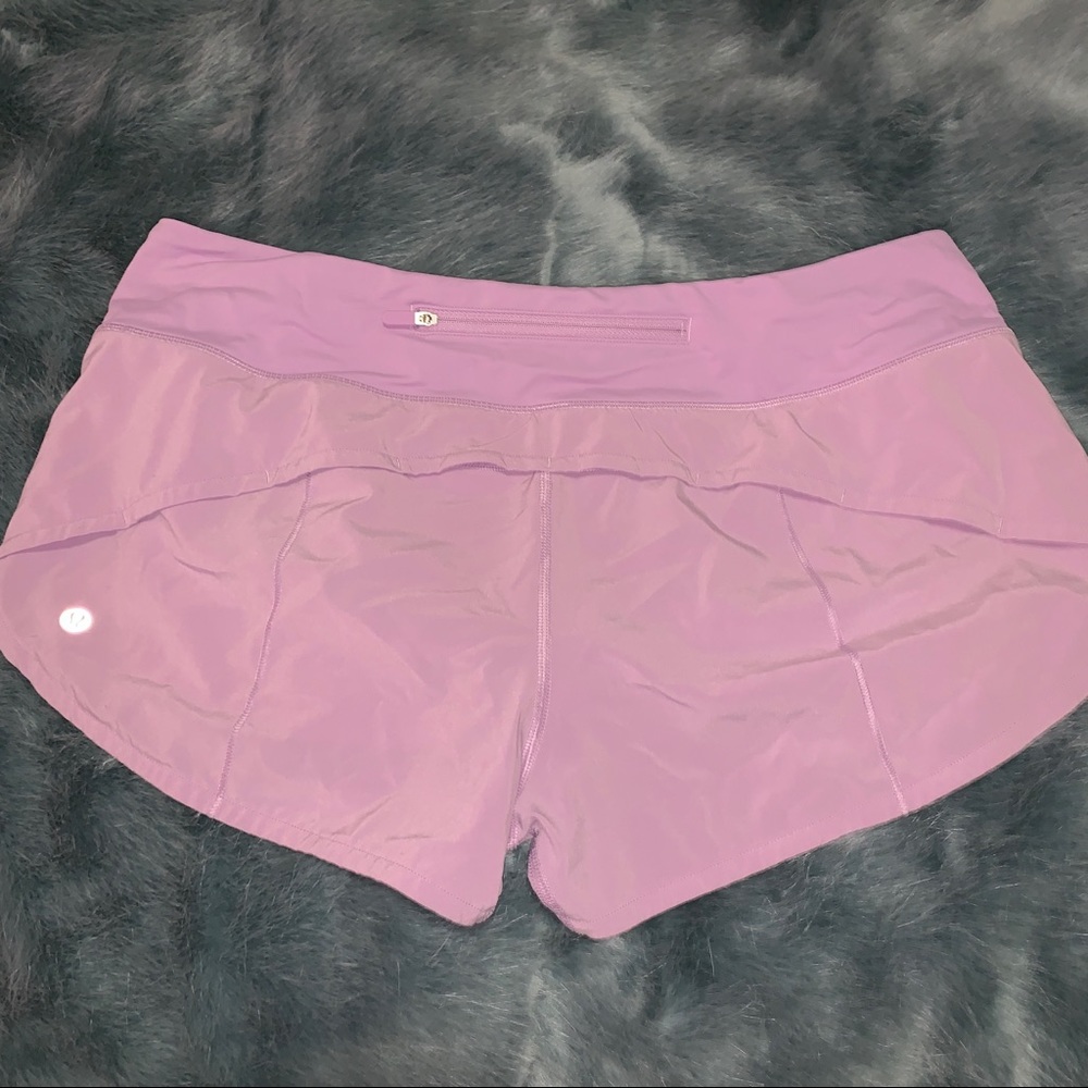 NEVER WORN: lilac Lululemon speed up 2.5 shorts